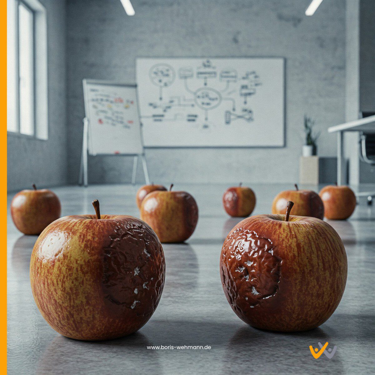 Digitalisierung: Wer einen faulen Apfel digitalisiert, bekommt... einen digitalen faulen Apfel.